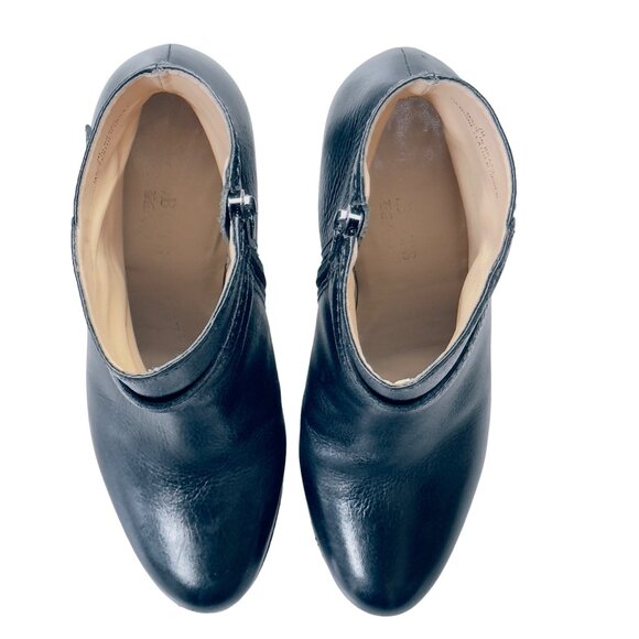 TALBOTS Women's Shoes Black Leather Heels Platform Ankle Boots Size 7B - Picture 3 of 14